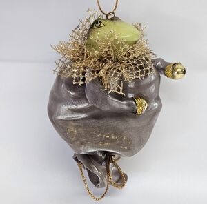 NEW VINTAGE Katherine's Collection Frog Bell Silver Bag Ornament Wayne Kleski